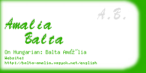 amalia balta business card